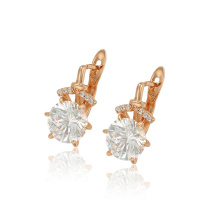 97278 aretes de aro de las señoras de la moda del zircon sintético de la belleza del color del rosa de Xuping